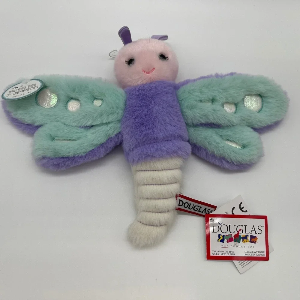Douglas Dylan Dragonfly- Finger Puppet Plush Stuffed Animal, 11